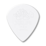 White guitar pick on a white background