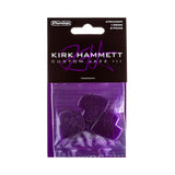 Pack of purple Kirk Hammett Custom Jazz III guitar picks with Dunlop branding on a white background