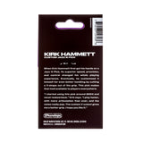 Kirk Hammett Custom Jazz III Pick packaging with text and Dunlop logo on a white background