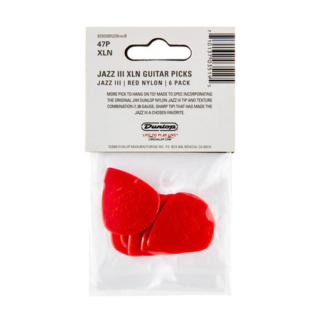Pack of red guitar picks with Dunlop branding on a white background