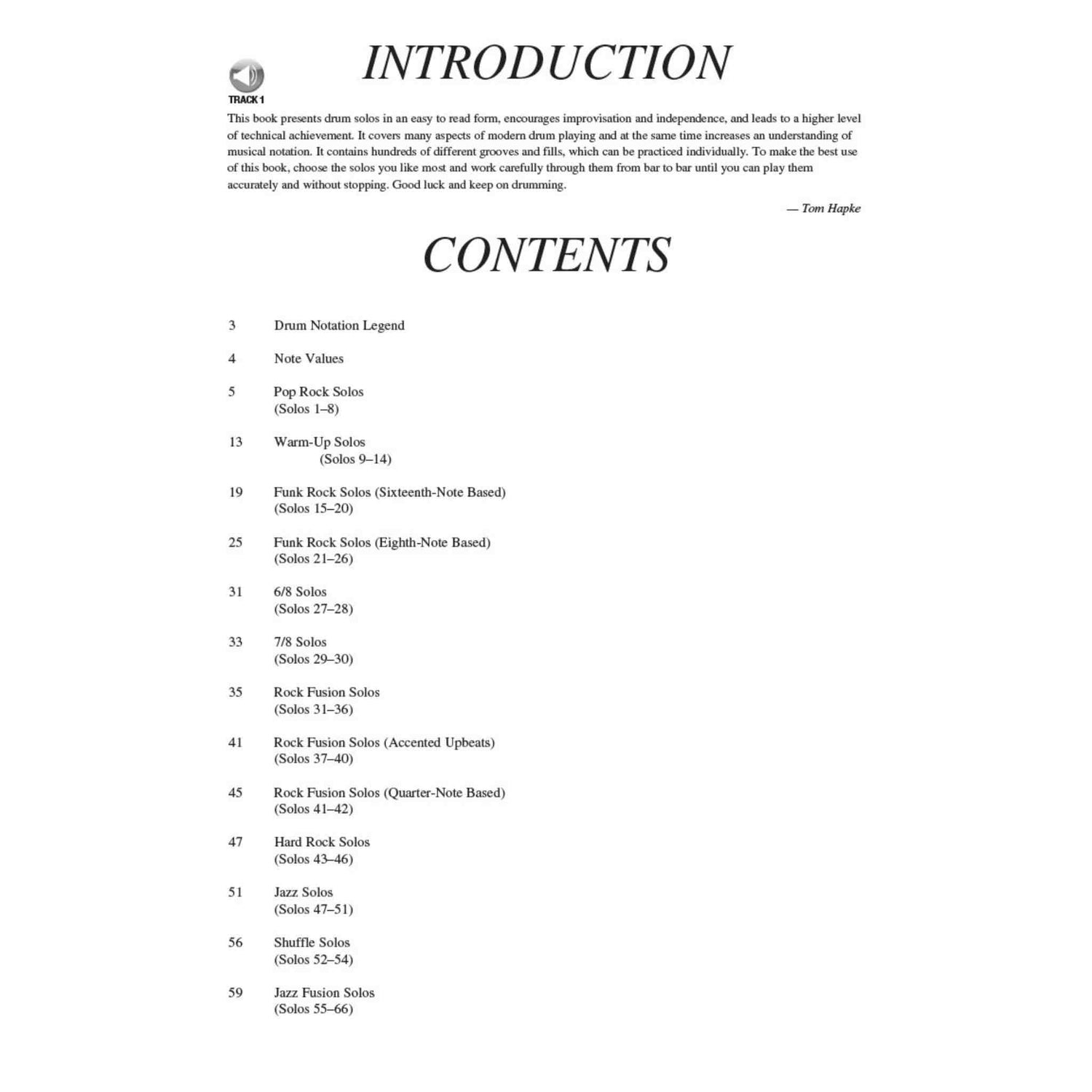 66 Drum Solos for the Modern Drummer