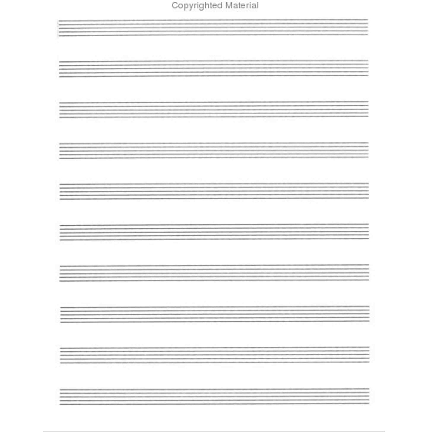 Music sheet with staves and clefs on a white background