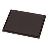 The image shows a black rectangular folder, likely a music or sheet music portfolio. It is used by musicians to organize, protect, and carry sheet music, lead sheets, or scores. These folders have a professional look and help keep musical documents neat and accessible during practice, lessons, or performances.