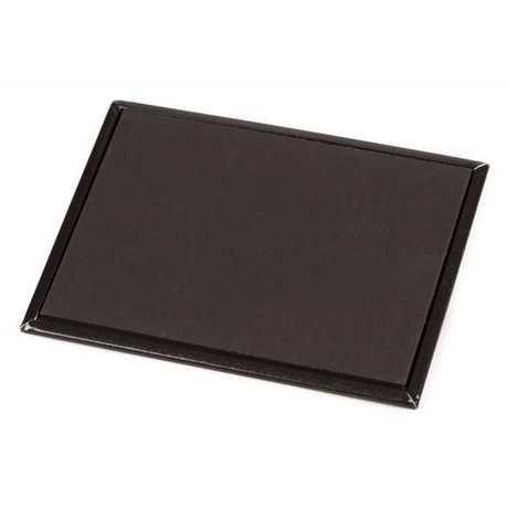 The image shows a black rectangular folder, likely a music or sheet music portfolio. It is used by musicians to organize, protect, and carry sheet music, lead sheets, or scores. These folders have a professional look and help keep musical documents neat and accessible during practice, lessons, or performances.