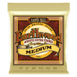 A package of Ernie Ball Earthwood bronze guitar strings on a transparent background