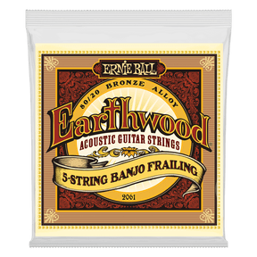 A package of Ernie Ball Earthwood banjo strings on a transparent background