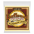 A package of Ernie Ball Earthwood mandolin strings on a transparent background