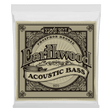 Ernie Ball Earthwood Acoustic Bass guitar string package on a white background