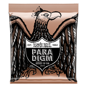 Ernie Ball Paradigm guitar string package with an eagle illustration on a black background