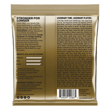 Paradigm guitar strings packaging with text and branding on a black background
