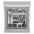 Ernie Ball Silver Slinky John Mayer guitar strings packaging on a white background