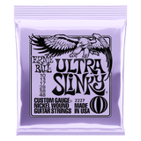 Ernie Ball Ultra Slinky guitar strings packaging with an eagle logo on a white background
