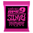 Pink packaging of Ernie Ball guitar strings with white background
