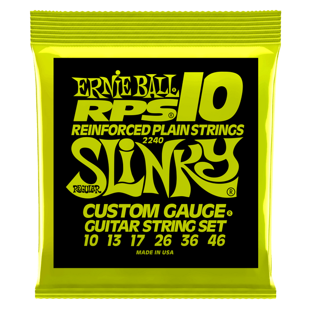 Ernie Ball RPS guitar string set packaging with green and black design