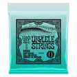 Ernie Ball ukulele strings packaging with decorative design on a white background