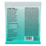 Ernie Ball guitar string packaging with product details and branding.