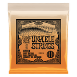 Ernie Ball ukulele strings packaging on a white background
