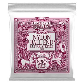 Package of Ernie Ball Ernesto Palla classical guitar strings on a white background