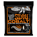 Ernie Ball Slinky Cobalt electric guitar strings packaging with an eagle illustration.