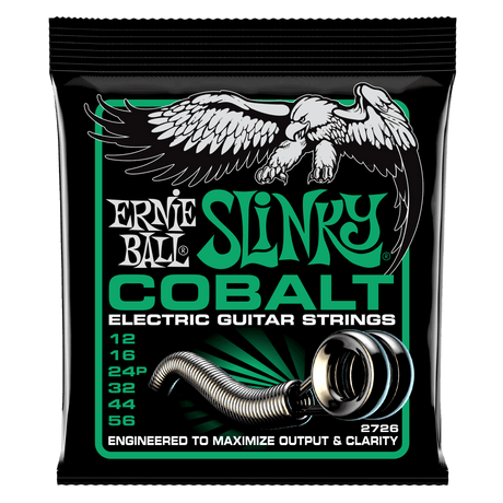 Ernie Ball Slinky Cobalt electric guitar strings packaging with eagle illustration