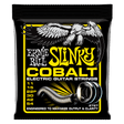 Ernie Ball Slinky Cobalt electric guitar strings packaging with an eagle illustration on a black background.
