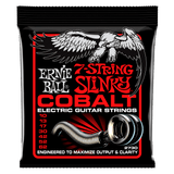 Ernie Ball 7-string slinky cobalt electric guitar strings packaging with eagle design.