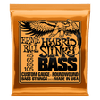 A orange package of Ernie Ball Hybrid Slinky bass strings with black lettering and eagle artwork