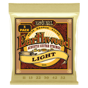 Ernie Ball Earthwood acoustic guitar strings packaging on a white background