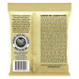 Ernie Ball guitar strings packaging with brand information and product details.