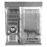 Ernie Ball guitar string packaging with brand logo and product details on a white background