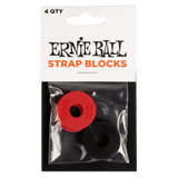 Ernie Ball strap blocks in packaging with visible branding.