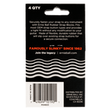 Ernie Ball guitar strap block packaging with product details and branding.