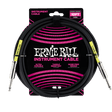 Ernie Ball instrument cable with packaging on a black background