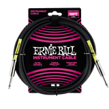 Ernie Ball instrument cable with packaging on a black background
