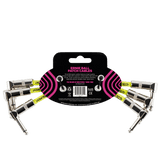 Ernie Ball patch cables with packaging on a black background