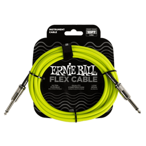 Ernie Ball flex cable packaging with a black background