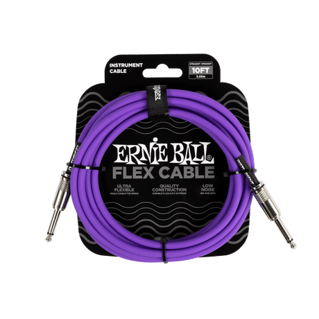 Ernie Ball flex cable in packaging on a black background