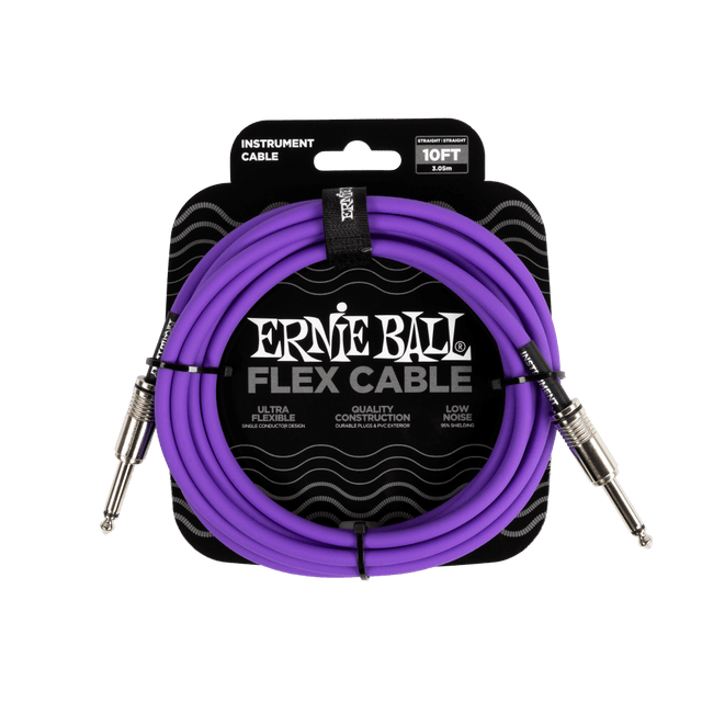 Ernie Ball flex cable in packaging on a black background