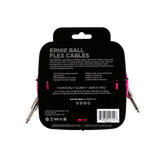 Ernie Ball flex cable packaging with product details on a black background