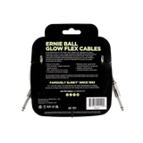 Ernie Ball Glow Flex Cables packaging on a black background