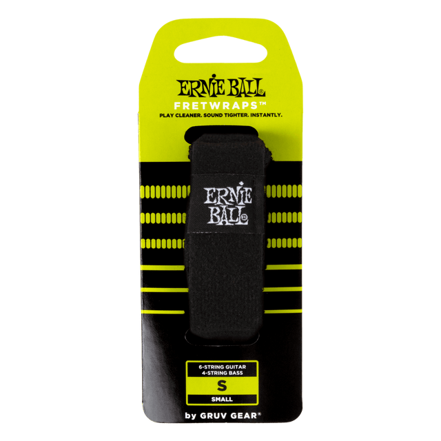 Ernie Ball fretwrap packaging on a black background