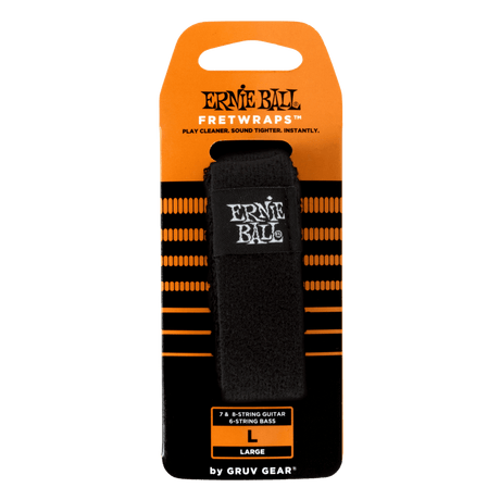 Ernie Ball fretwrap packaging on a black background