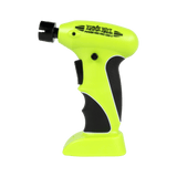 Ernie Ball green powered guitar string winder on a white background