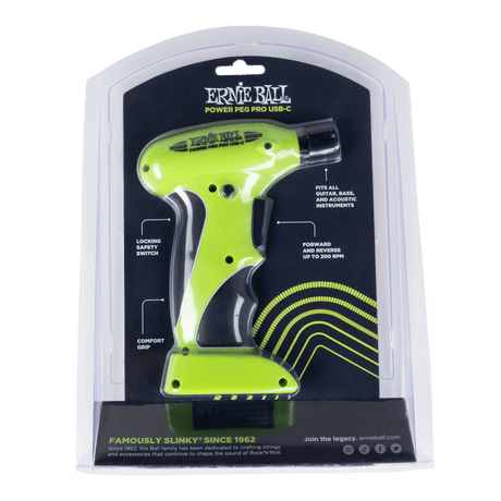 Ernie Ball power tool in packaging with black background