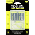 Ernie Ball USB-C 9V batteries packaging with clear window