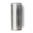 Clear cylindrical glass guitar slide on a white background
