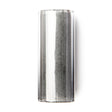 A cylindrical glass guitar slide on a white background.