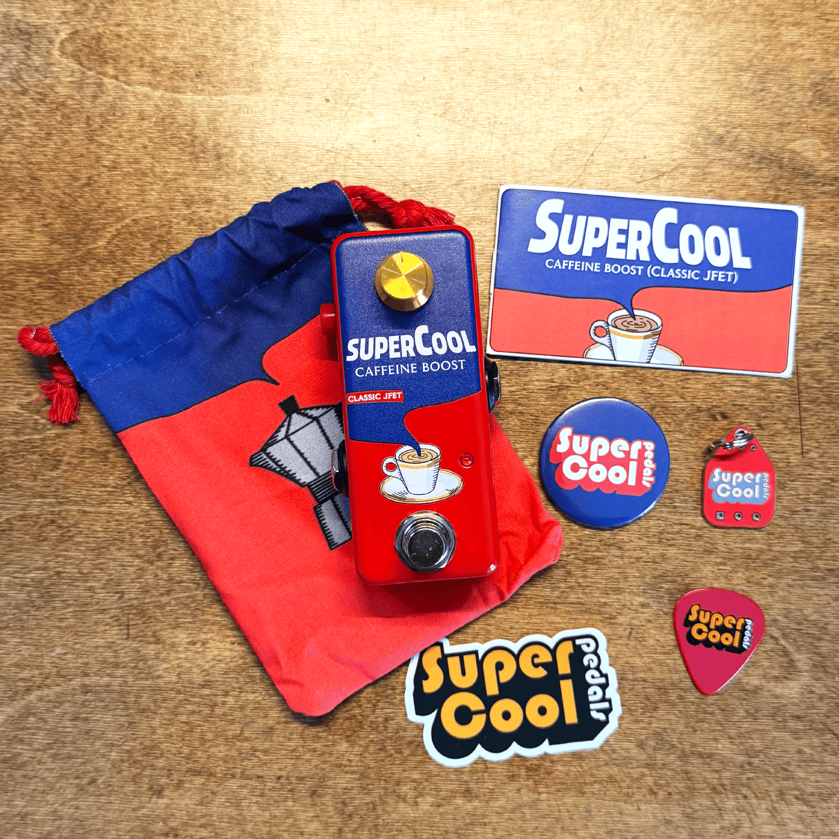Supercool Pedals Caffeine Boost Classic JFET Pedal