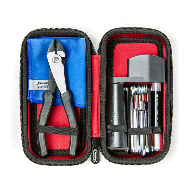 Tool kit with pliers and screwdrivers on a white background