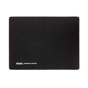 Black guitar maintenance mat on a white background